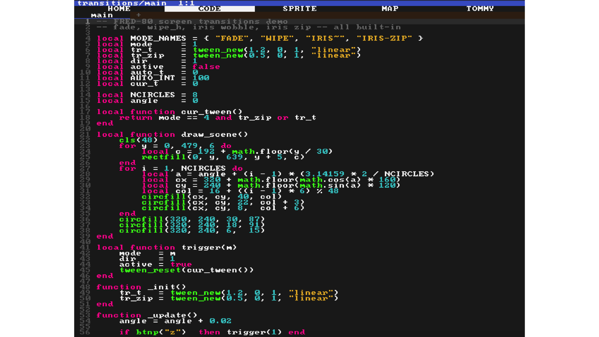 FRED-80 code editor